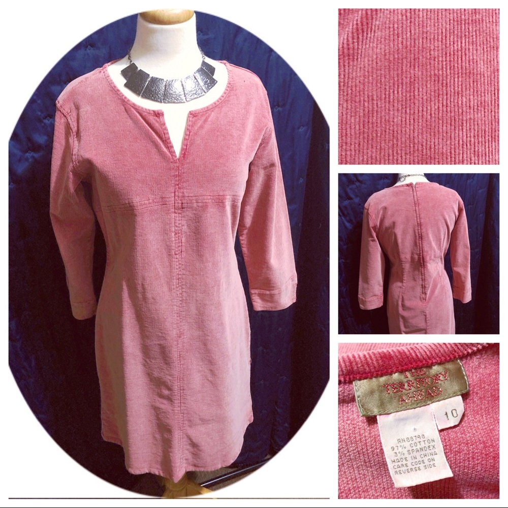 💕 Playful Pink Corduroy Dress